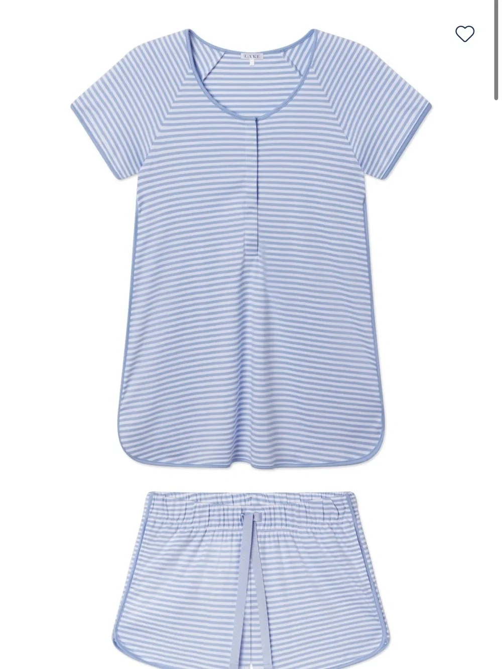 LAKE Pajamas Pima Maternity Shorts Set in hydrangea XS